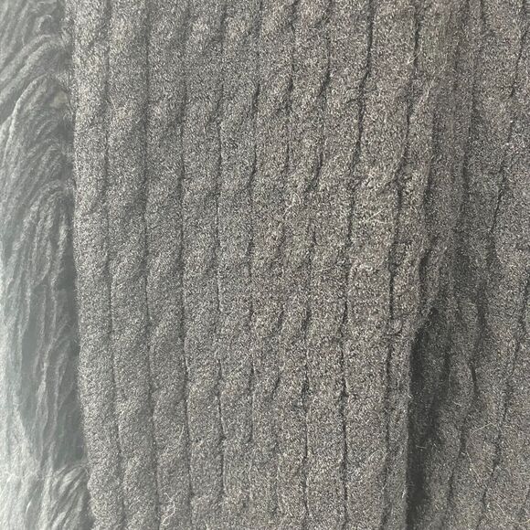Black Cable Knit Fringe Pants Leggings Sz S Warm Stretch Whimsigoth Dark Fairy - Picture 4 of 8